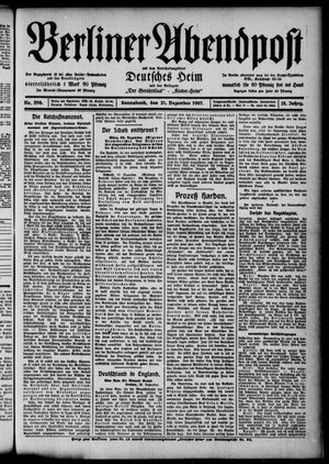 Berliner Abendpost vom 21.12.1907