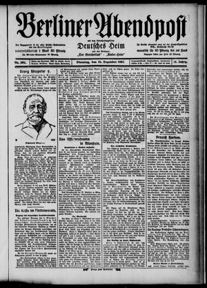 Berliner Abendpost vom 31.12.1907