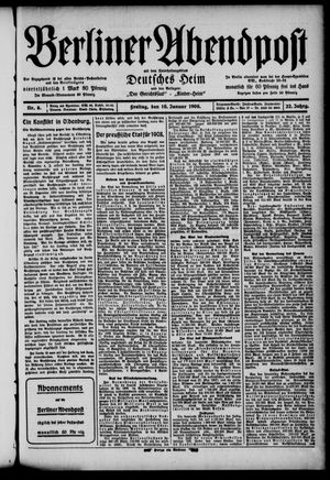 Berliner Abendpost vom 10.01.1908