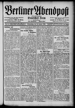 Berliner Abendpost vom 16.01.1908