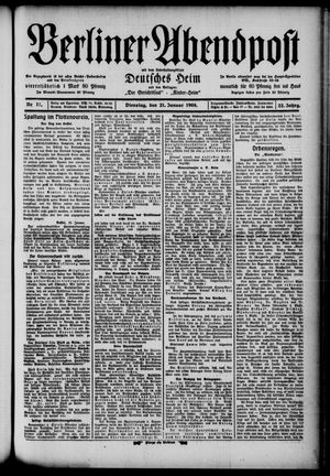 Berliner Abendpost vom 21.01.1908