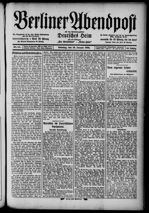 Berliner Abendpost vom 26.01.1908