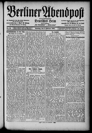Berliner Abendpost on Feb 2, 1908