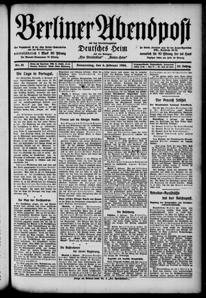Berliner Abendpost vom 06.02.1908