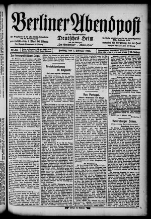 Berliner Abendpost vom 07.02.1908