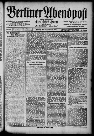 Berliner Abendpost vom 14.02.1908