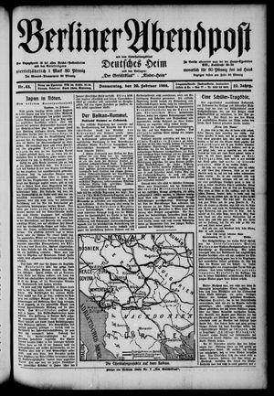 Berliner Abendpost vom 20.02.1908