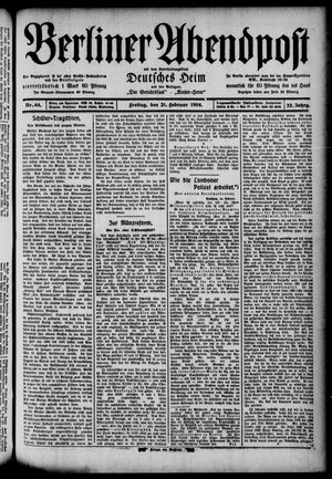 Berliner Abendpost vom 21.02.1908