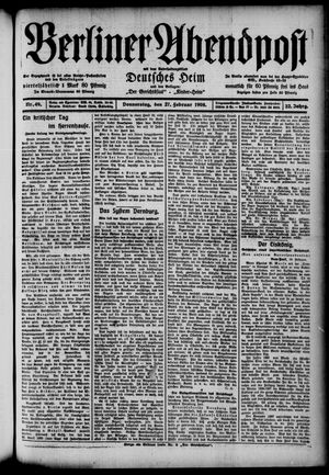 Berliner Abendpost vom 27.02.1908