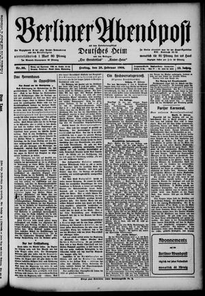 Berliner Abendpost on Feb 28, 1908
