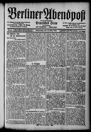 Berliner Abendpost vom 12.03.1908