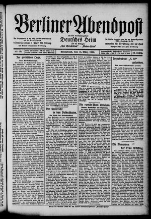 Berliner Abendpost vom 14.03.1908