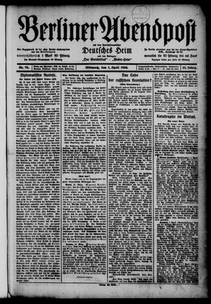 Berliner Abendpost vom 01.04.1908