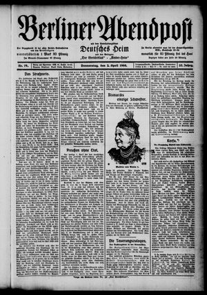 Berliner Abendpost vom 02.04.1908