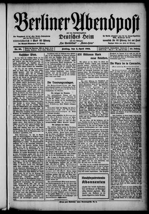 Berliner Abendpost vom 03.04.1908