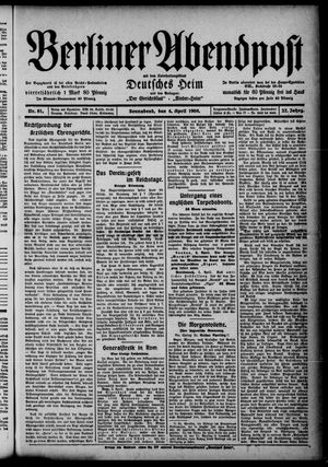 Berliner Abendpost on Apr 4, 1908