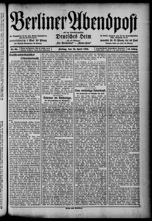 Berliner Abendpost vom 10.04.1908