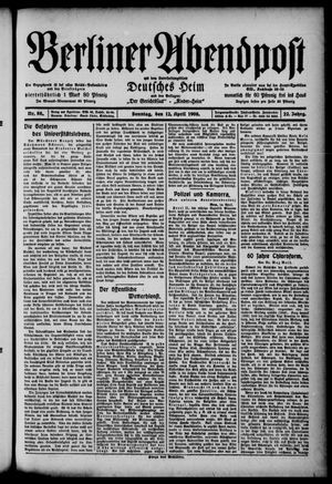 Berliner Abendpost vom 12.04.1908