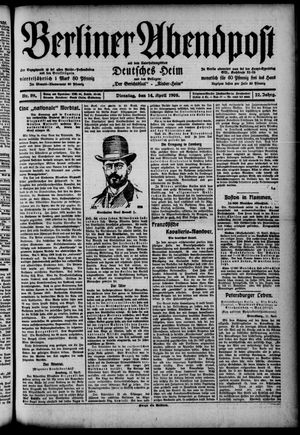 Berliner Abendpost vom 14.04.1908