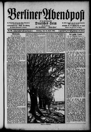 Berliner Abendpost vom 19.04.1908