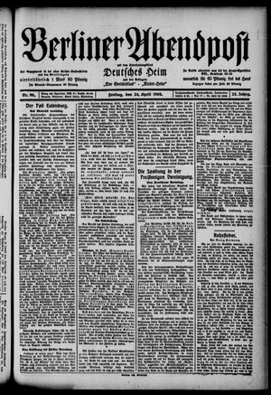 Berliner Abendpost vom 24.04.1908