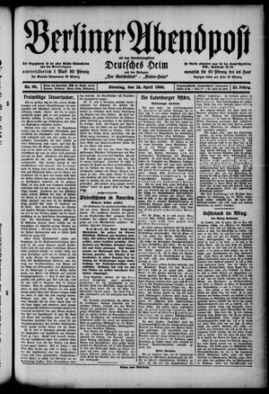 Berliner Abendpost vom 26.04.1908