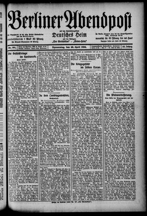 Berliner Abendpost vom 30.04.1908