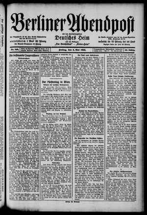 Berliner Abendpost vom 08.05.1908