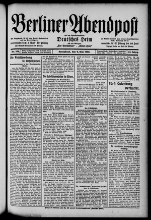 Berliner Abendpost vom 09.05.1908
