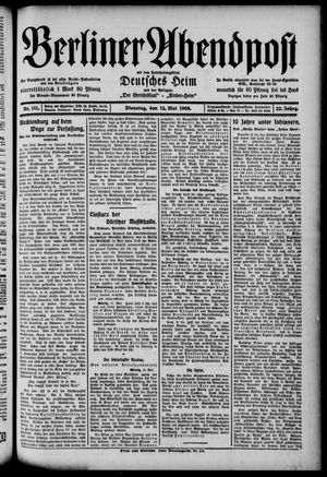 Berliner Abendpost vom 12.05.1908