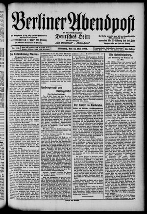 Berliner Abendpost on May 13, 1908