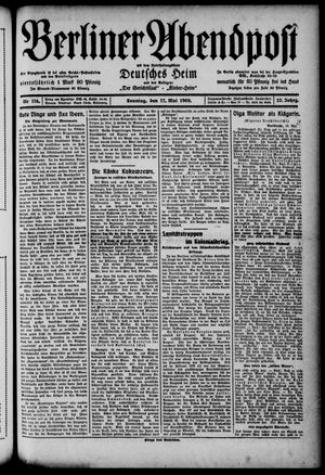 Berliner Abendpost vom 17.05.1908