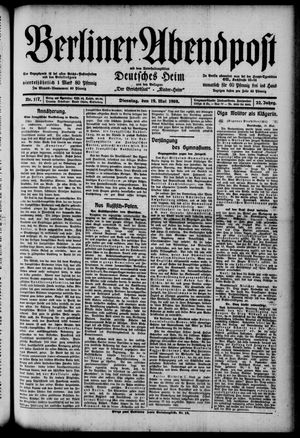 Berliner Abendpost vom 19.05.1908