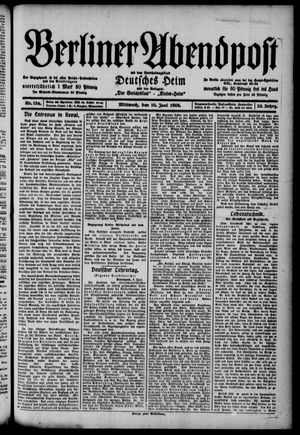Berliner Abendpost vom 10.06.1908