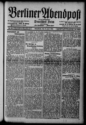 Berliner Abendpost vom 13.06.1908