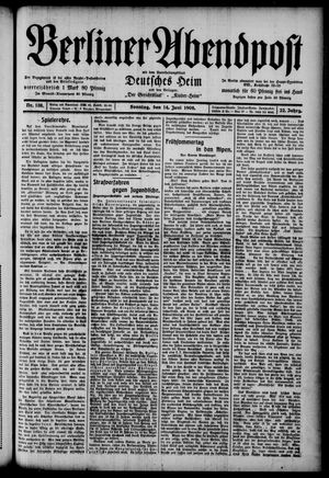 Berliner Abendpost vom 14.06.1908