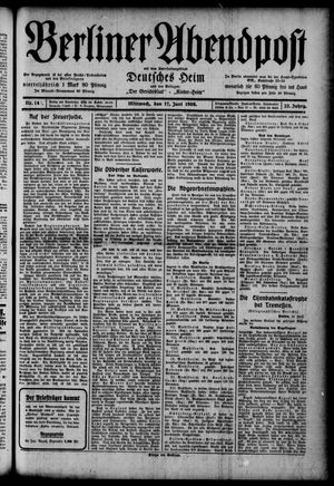 Berliner Abendpost vom 17.06.1908
