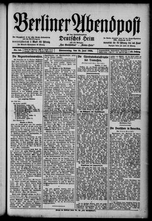 Berliner Abendpost vom 18.06.1908