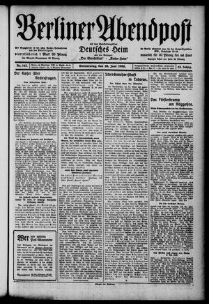 Berliner Abendpost vom 25.06.1908