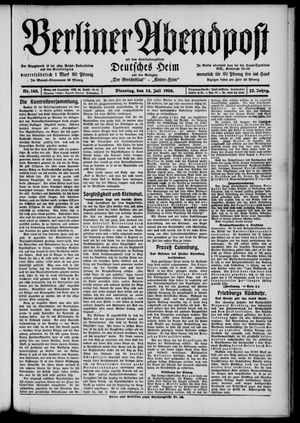 Berliner Abendpost vom 14.07.1908