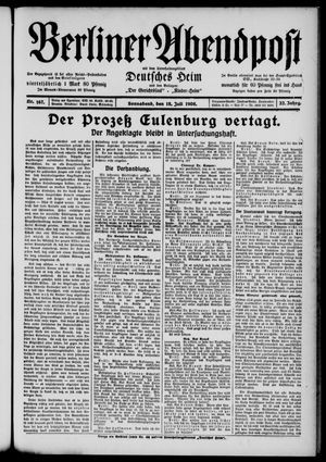 Berliner Abendpost vom 18.07.1908