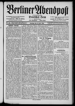 Berliner Abendpost vom 19.07.1908