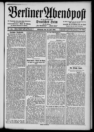 Berliner Abendpost vom 22.07.1908