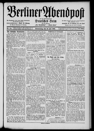 Berliner Abendpost vom 23.07.1908