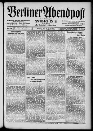 Berliner Abendpost vom 26.07.1908