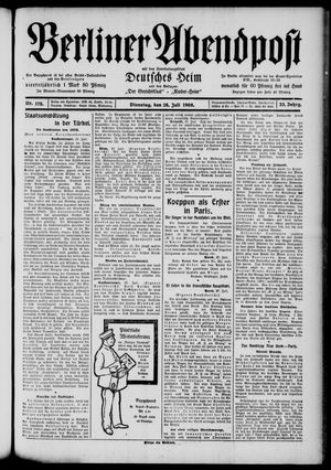 Berliner Abendpost vom 28.07.1908