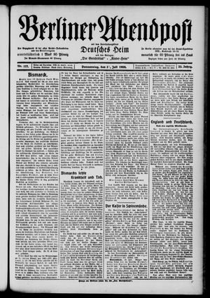 Berliner Abendpost vom 30.07.1908