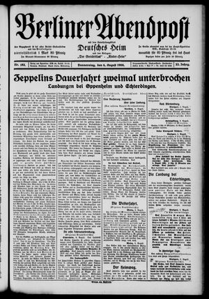 Berliner Abendpost vom 06.08.1908