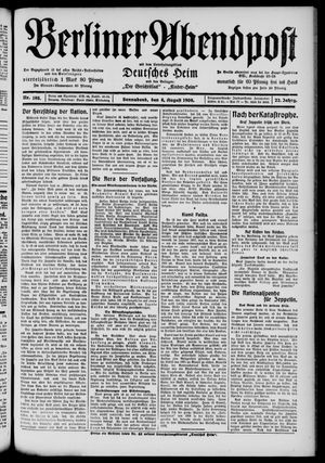 Berliner Abendpost vom 08.08.1908