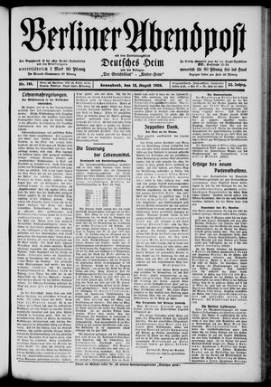 Berliner Abendpost vom 15.08.1908